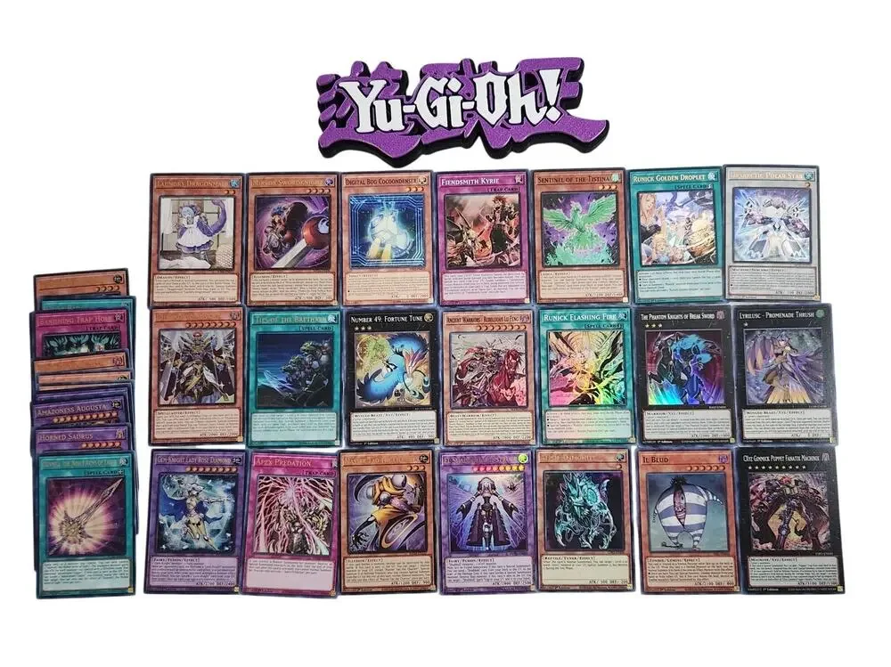 Yu-Gi-Oh! 1st Edition Lot Of 38 Trading Cards With Purple 3D Art Logo 2020 NM